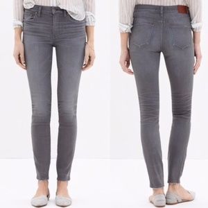 Madewell High Riser Skinny Grey Stretch Jeans 29